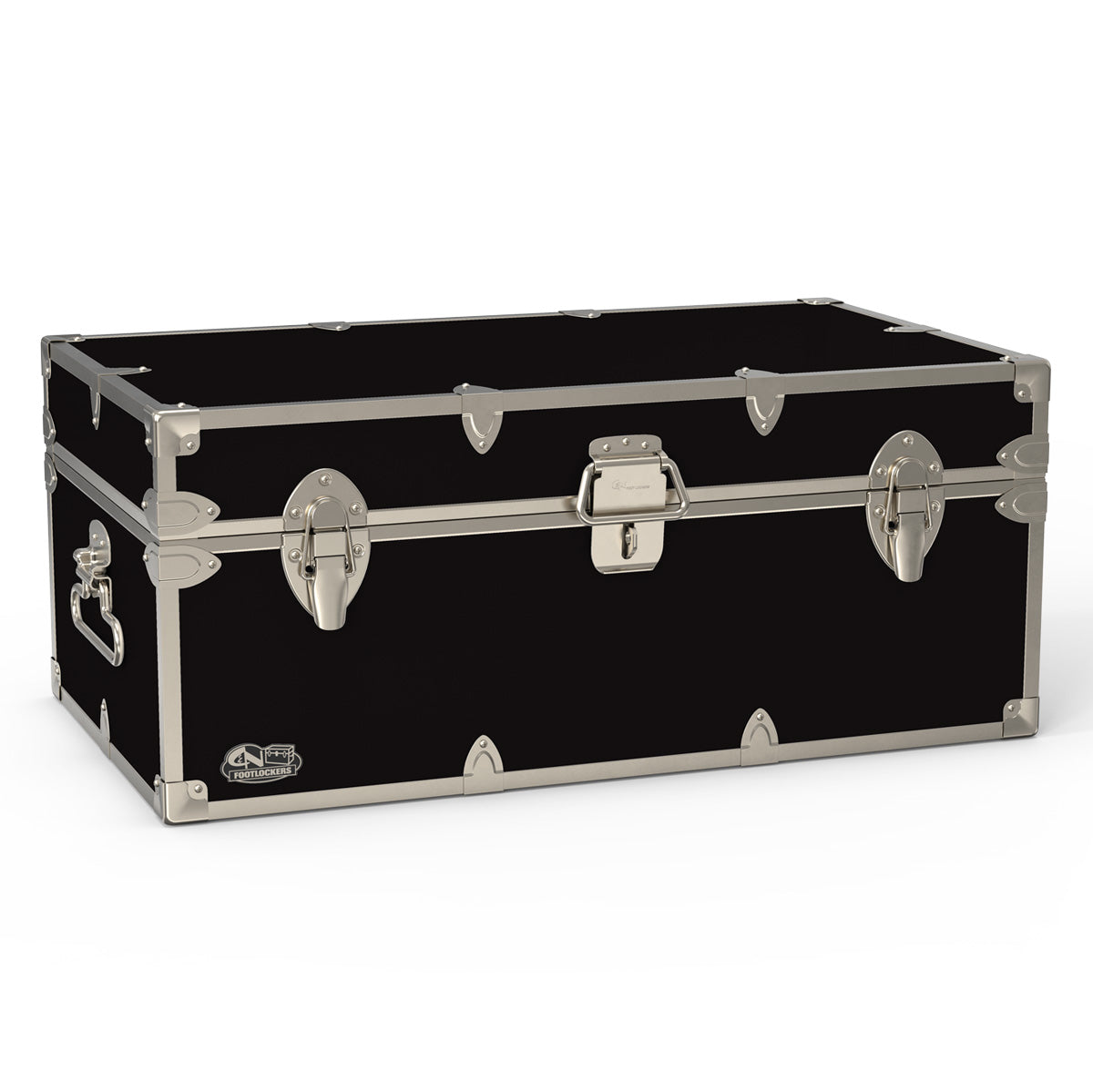 The Tradesman Footlocker Trunk 32x18x13.5" | WTC-1104-BLK-SLV