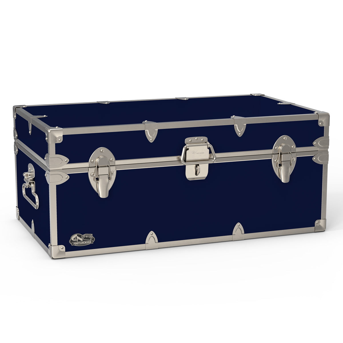 The Tradesman Footlocker Trunk 32x18x13.5" | WTC-1104-NVY-SLV