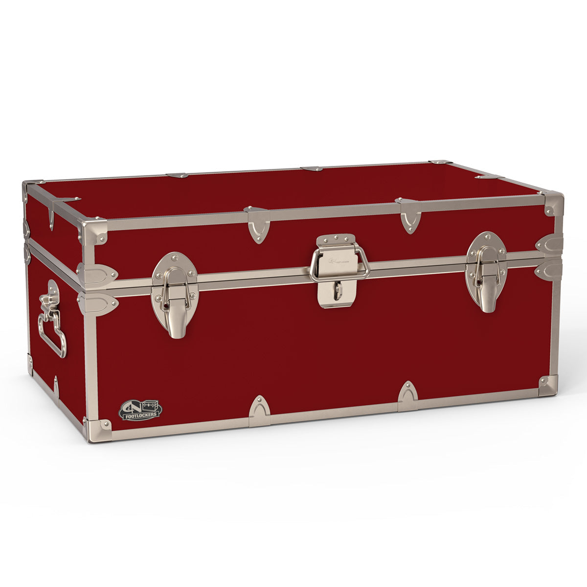 The Tradesman Footlocker Trunk 32x18x13.5" | WTC-1104-RED-SLV