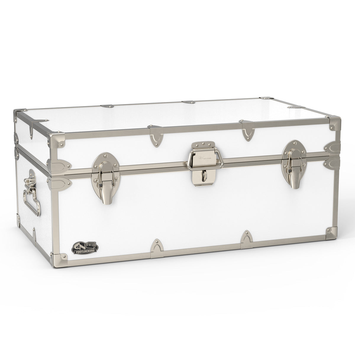 The Tradesman Footlocker Trunk 32x18x13.5" | WTC-1104-WHT-SLV