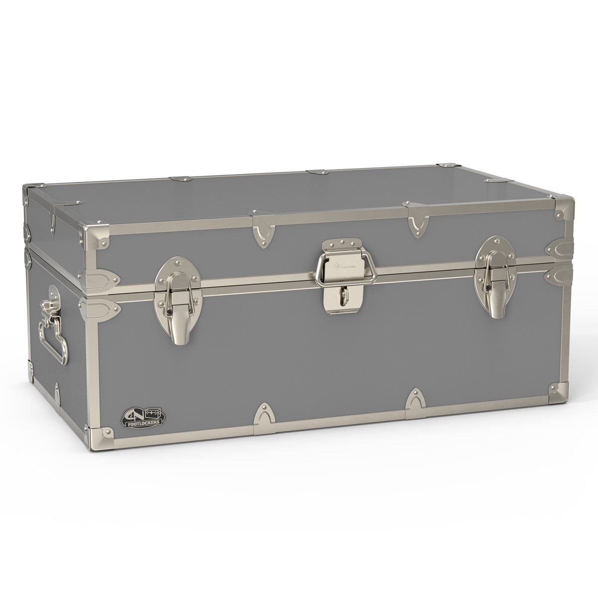 The Tradesman Footlocker Trunk 32x18x13.5" | WTC-1104-GRY-SLV