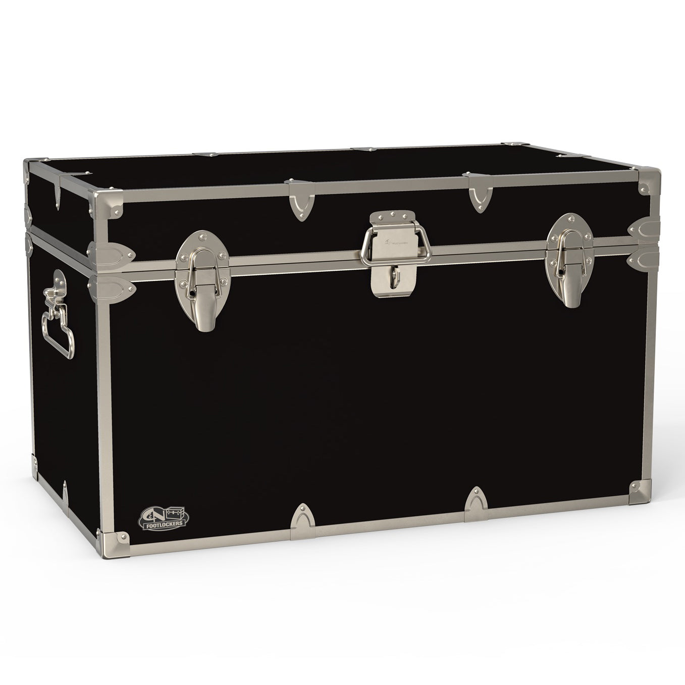 The Master Footlocker Trunk 32x18x18.5" | WTC-1105-BLK-SLV