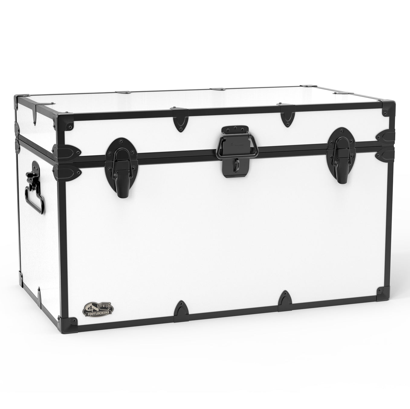 The Master Footlocker Trunk 32x18x18.5" | WTC-1105-WHT-BLK