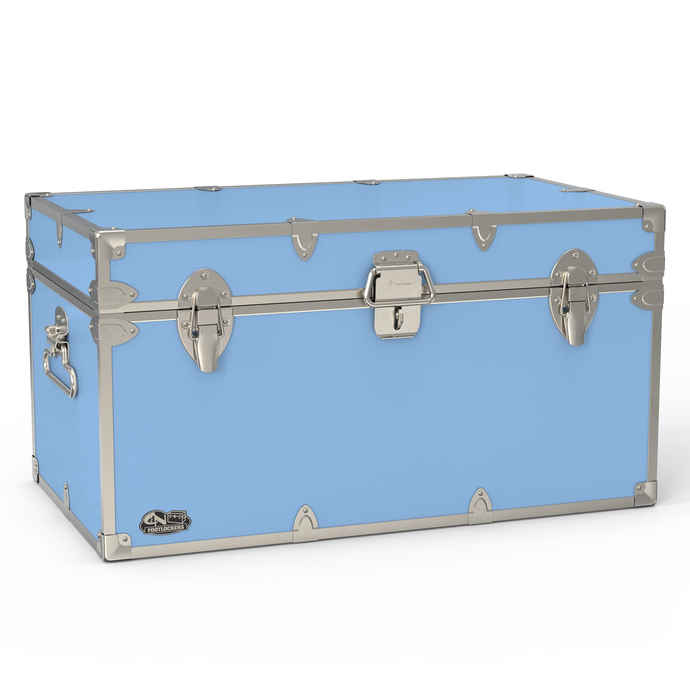 The Foreman Footlocker Trunk 32x18x16.5" | WTC-1103-LBL-SLV