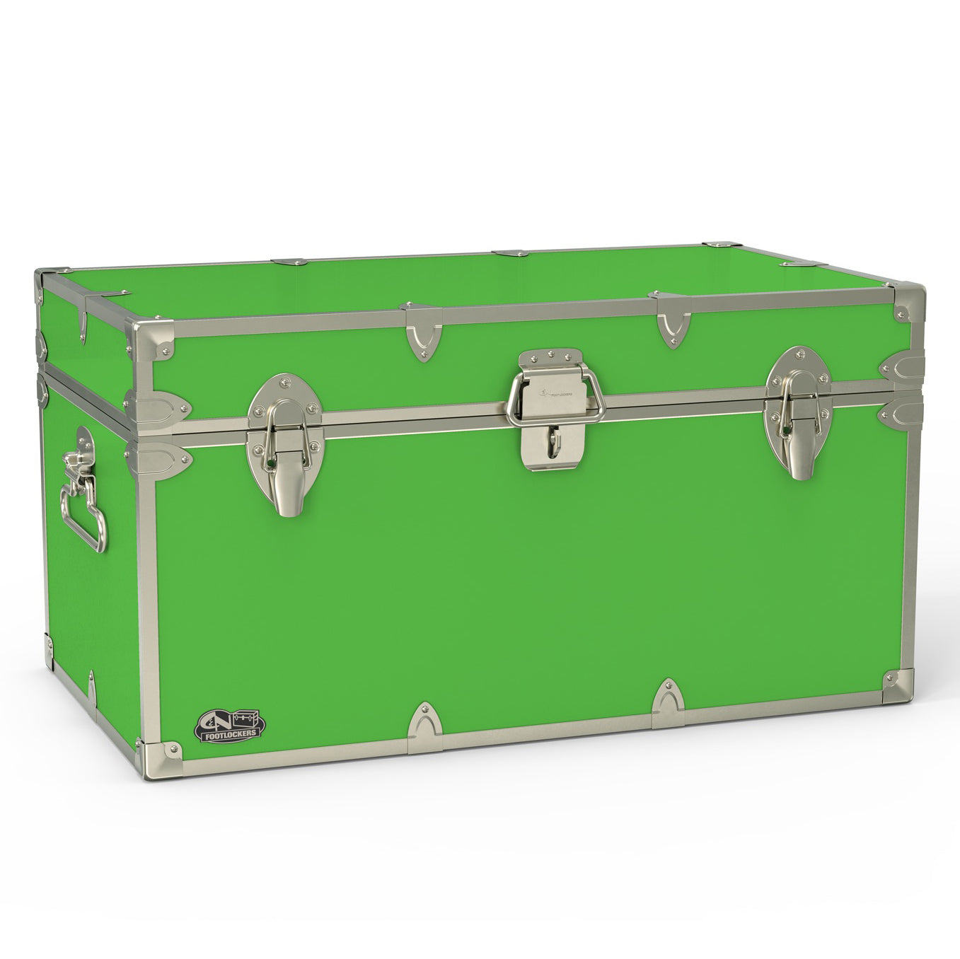 The Foreman Footlocker Trunk 32x18x16.5" | WTC-1103-LGN-SLV