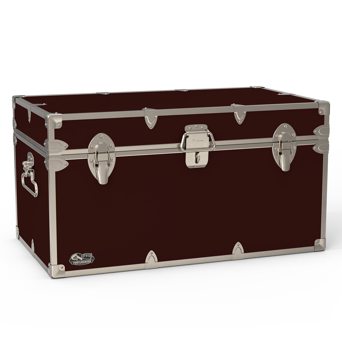 The Foreman Footlocker Trunk 32x18x16.5" | WTC-1103-MRN-SLV