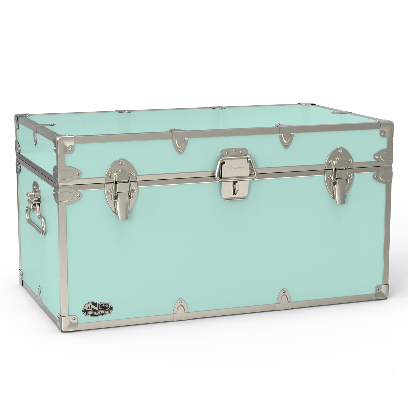 The Foreman Footlocker Trunk 32x18x16.5" | WTC-1103-MNT-SLV