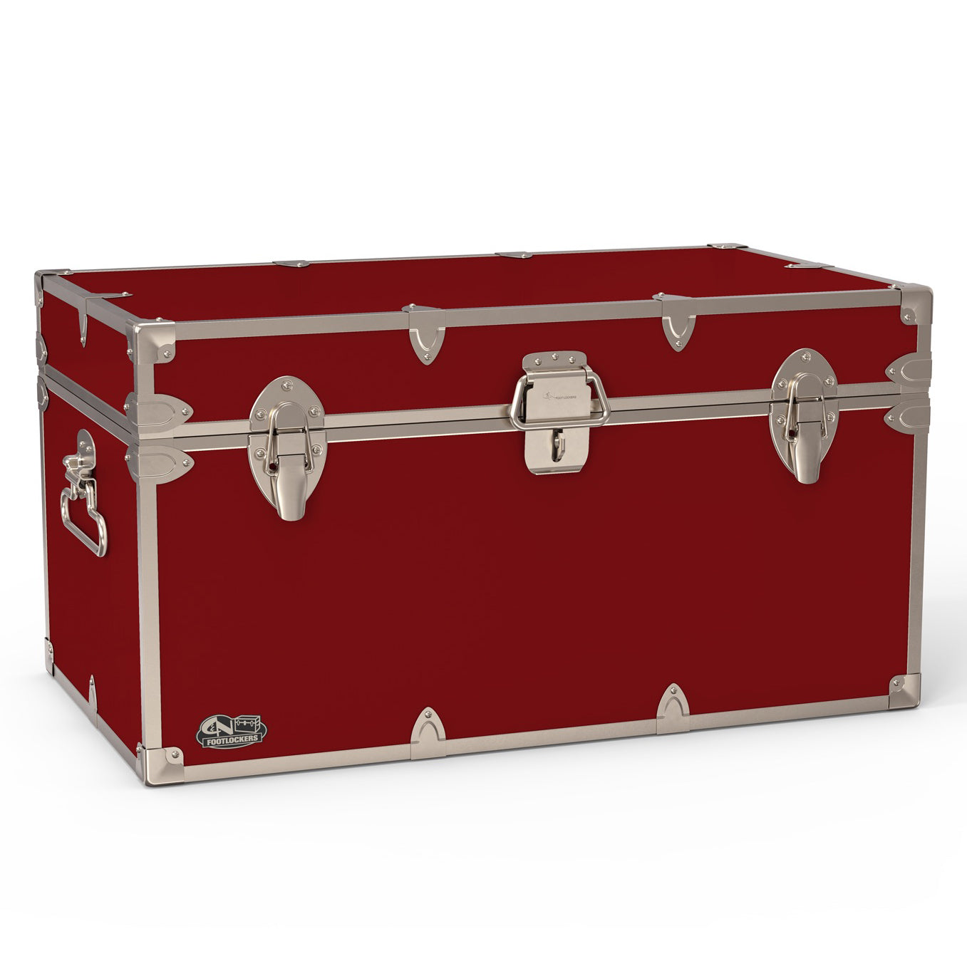 The Foreman Footlocker Trunk 32x18x16.5" | WTC-1103-RED-SLV