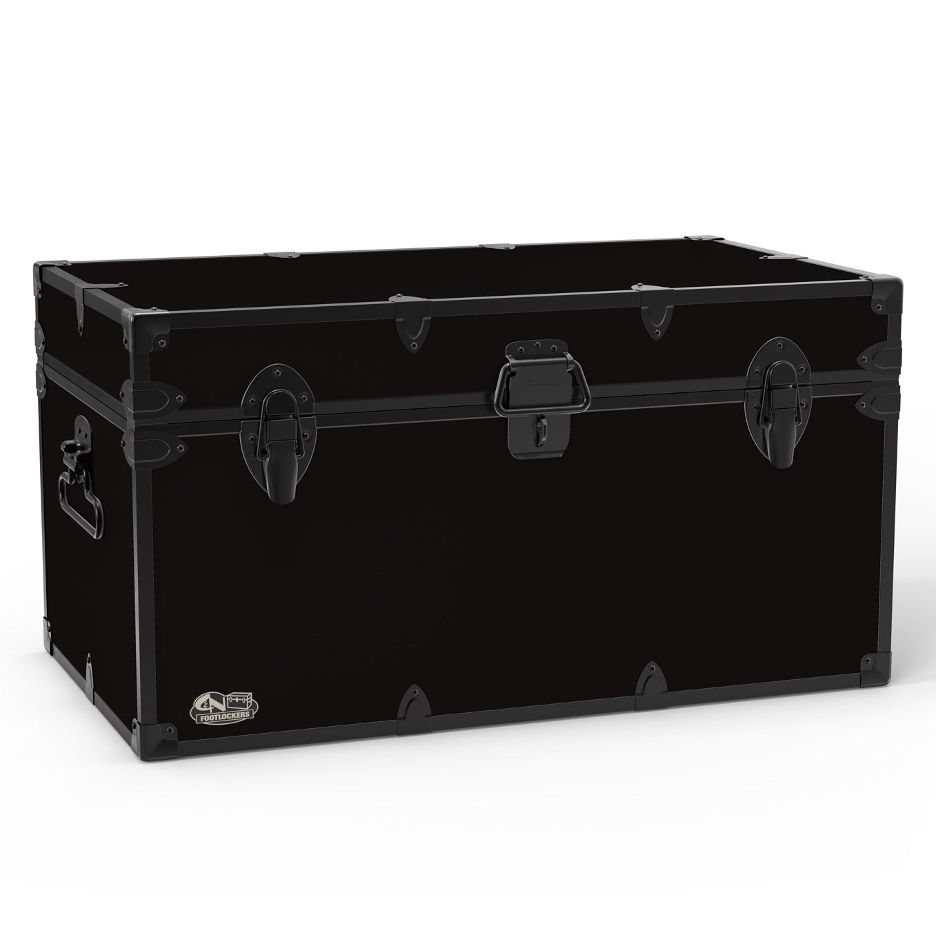 The Foreman Footlocker Trunk 32x18x16.5" | WTC-1103-BLK-BLK
