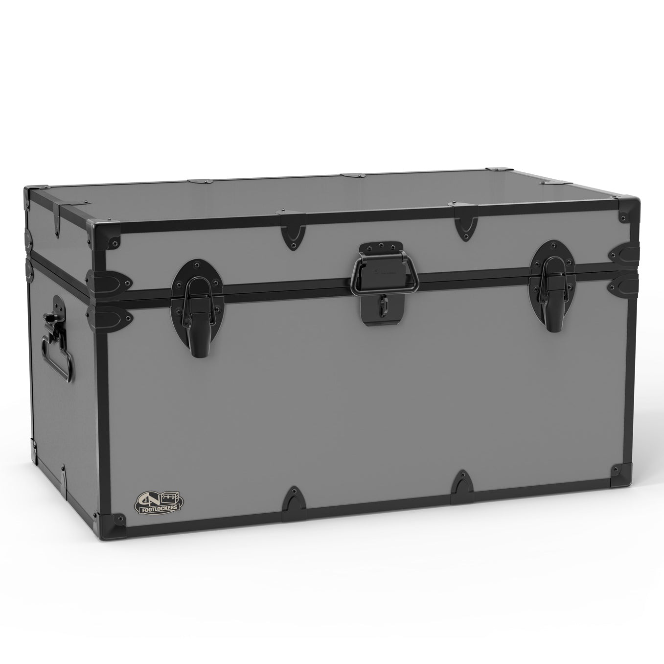 The Foreman Footlocker Trunk 32x18x16.5" | WTC-1103-GRY-BLK