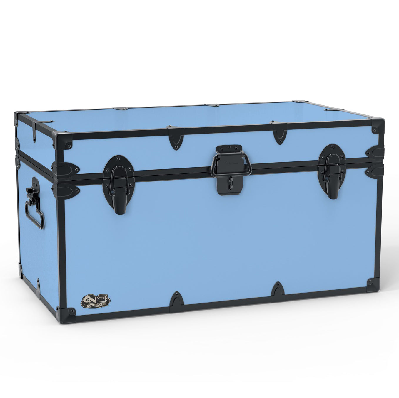 The Foreman Footlocker Trunk 32x18x16.5" | WTC-1103-LBL-BLK
