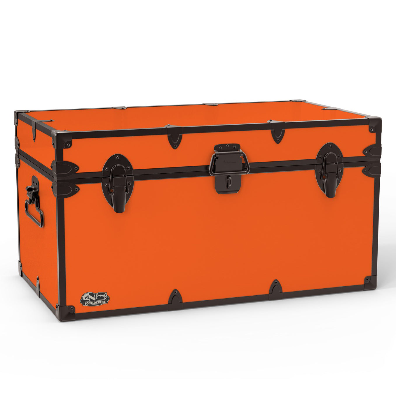 The Foreman Footlocker Trunk 32x18x16.5" | WTC-1103-ORG-BLK