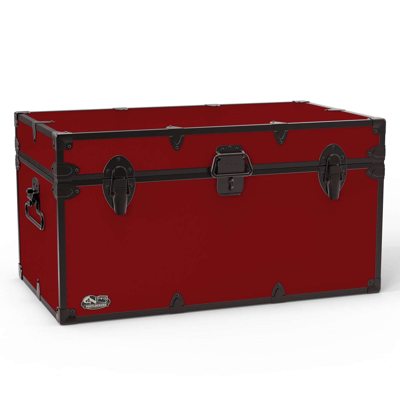 The Foreman Footlocker Trunk 32x18x16.5" | WTC-1103-RED-BLK