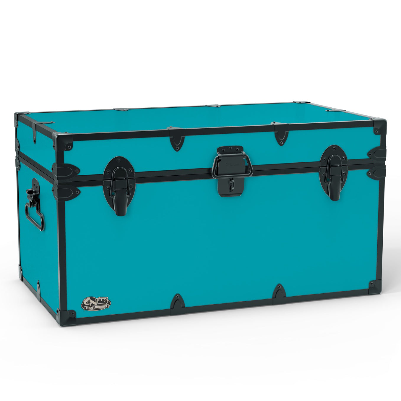 The Foreman Footlocker Trunk 32x18x16.5" | WTC-1103-TEL-BLK