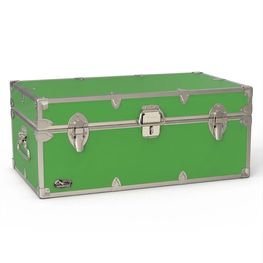 The Tradesman Footlocker Trunk 32x18x13.5" | WTC-1104-LGN-SLV